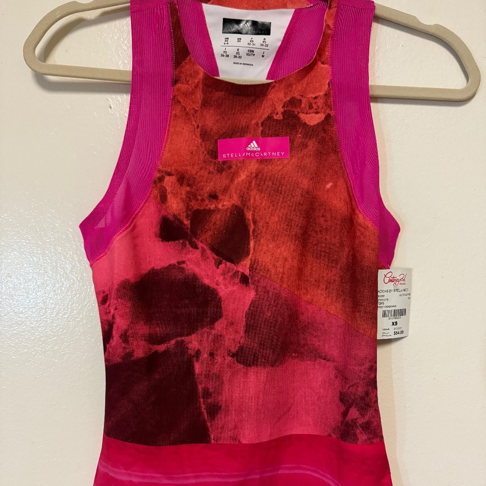 Adidas Stella McCartney Pink Run Stone Tank